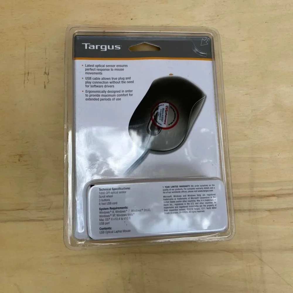 NEW Targus USB Optical Laptop Mouse